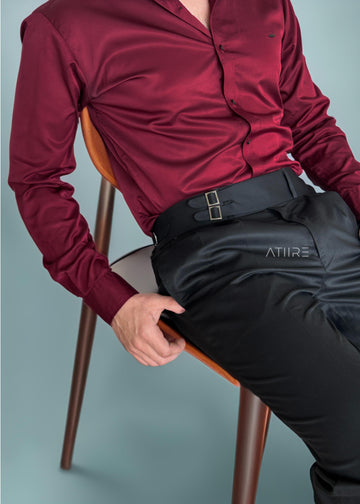 DUSK DOUBLE PLEATED BUCKLE GURKHA PANTS BY ATIIRE