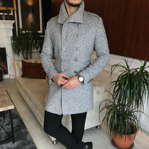 Double Breasted Wool Coat BY ATTIRE