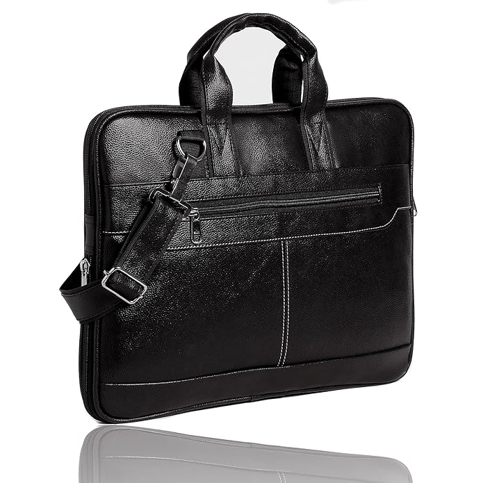 Men's Leather Finish Laptop & Shoulder Bag By ATIIRE