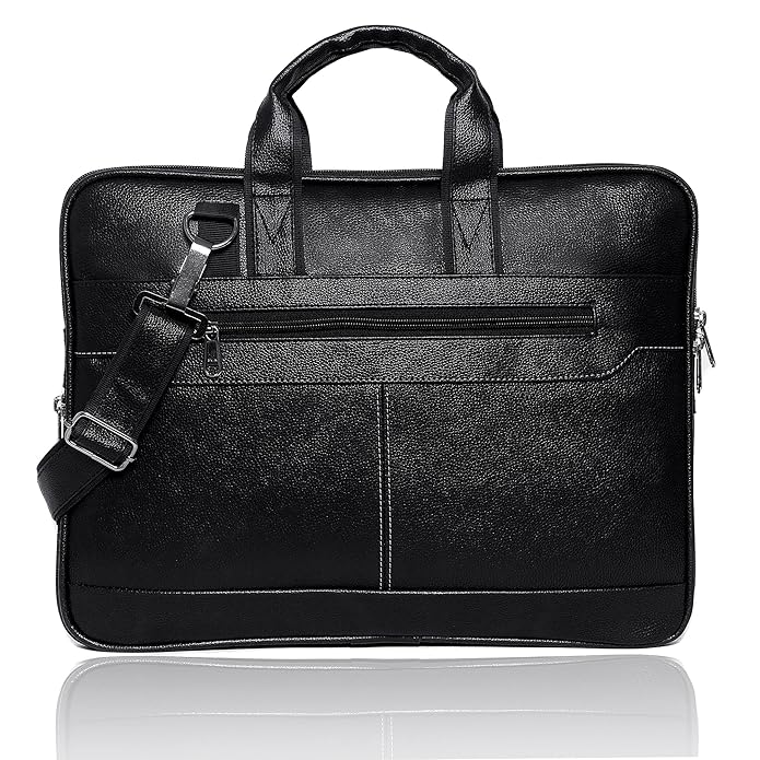 Men's Leather Finish Laptop & Shoulder Bag By ATIIRE