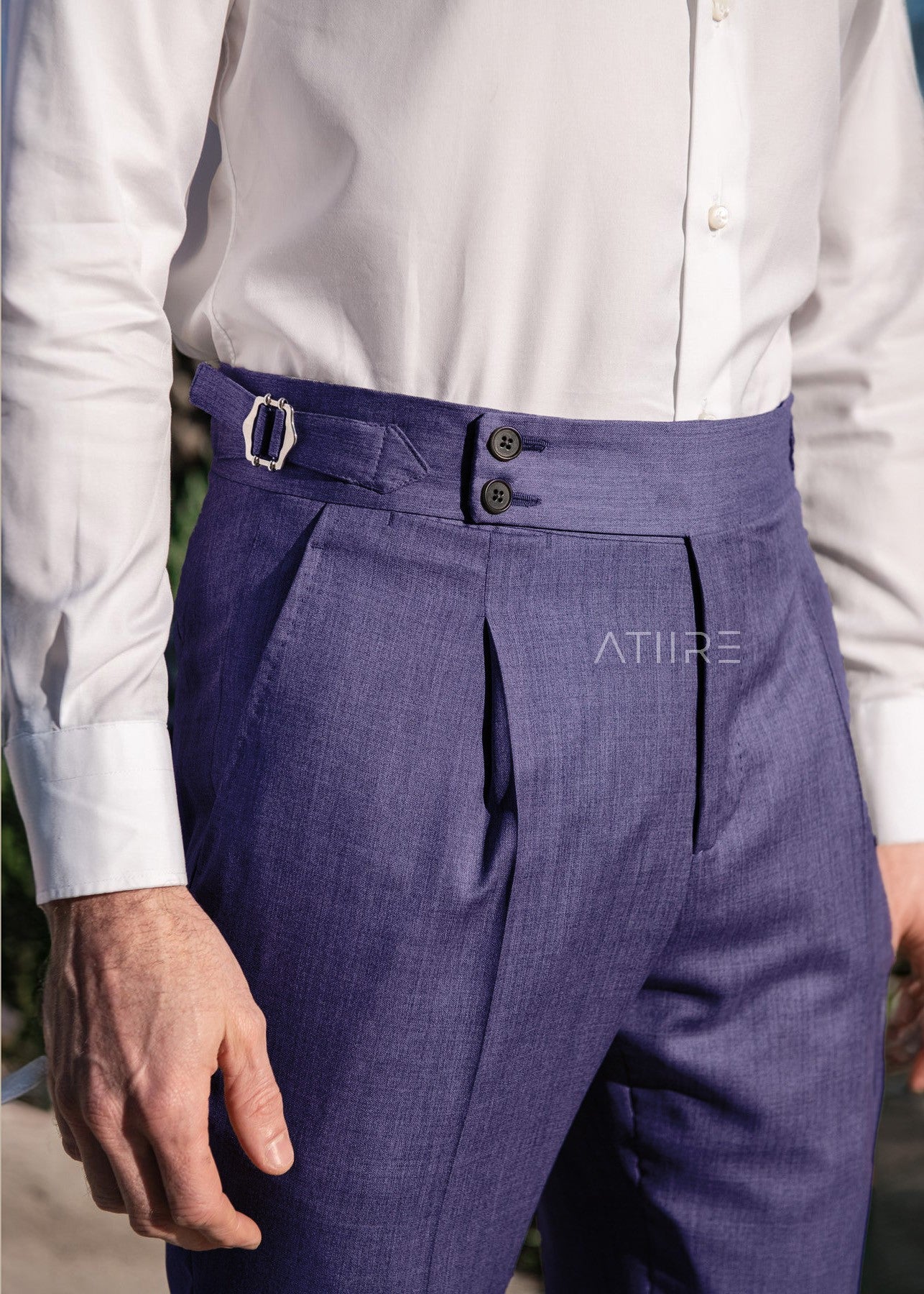 DENIM SIGNATURE BUTTONED GURKHA PANTS BY ATIIRE