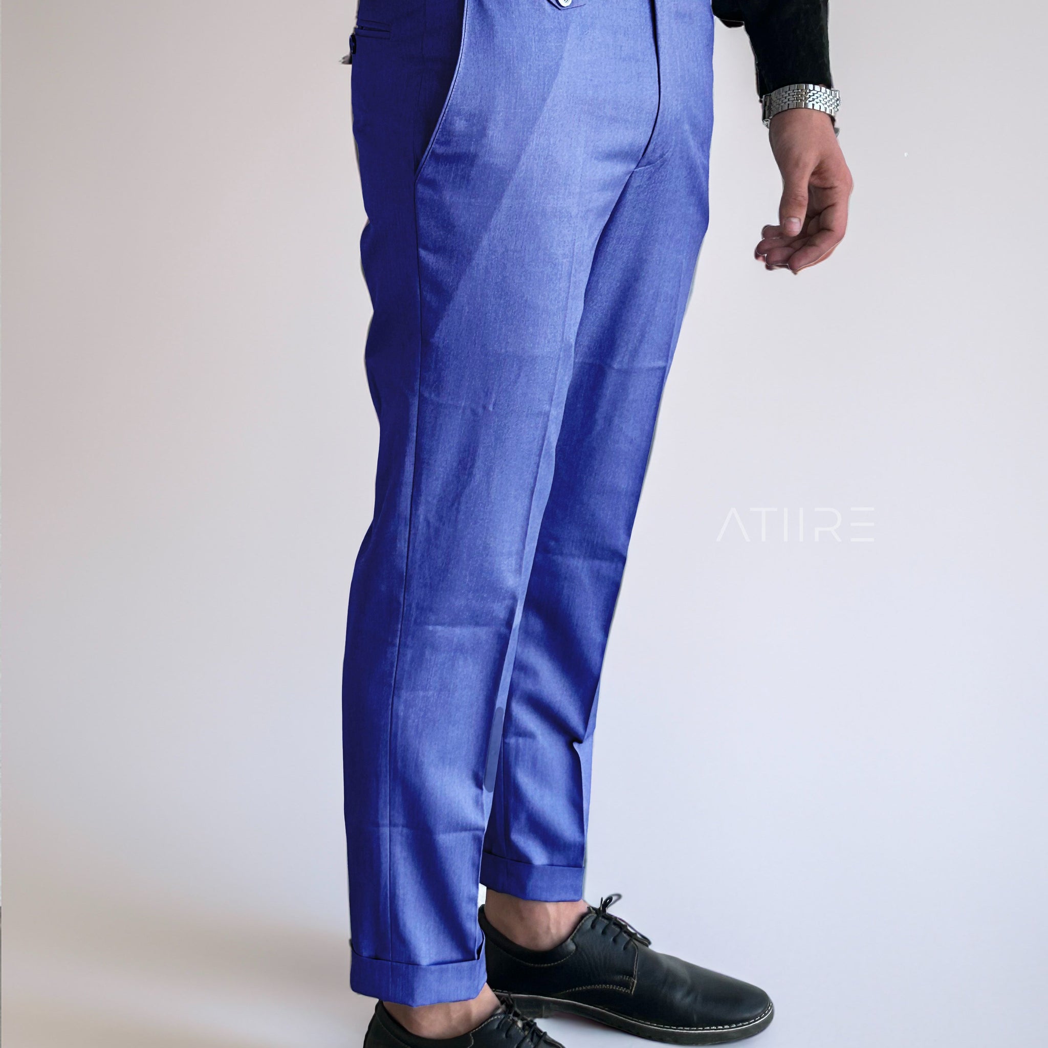 DENIM SINGLE PLEATED BUCKLE GURKHA PANTS BY ATIIRE