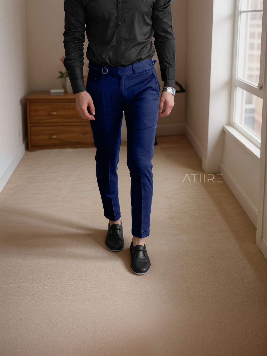 DUSK SINGLE PLEATED BUCKLE GURKHA PANTS BY ATIIRE