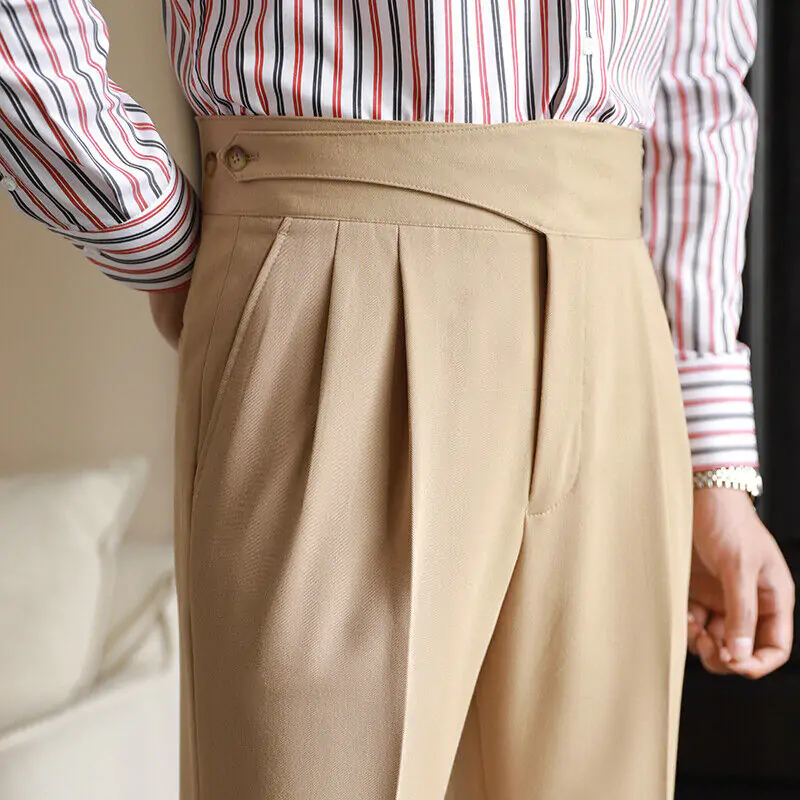 BIEGE CLASSIC BUTTONED GURKHA PANTS BY ATIIRE