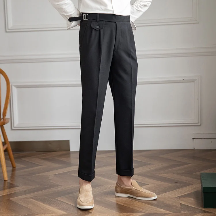 BLACK CLASSIC SIDE BUCKLE GURKHA PANTS BY ATIIRE