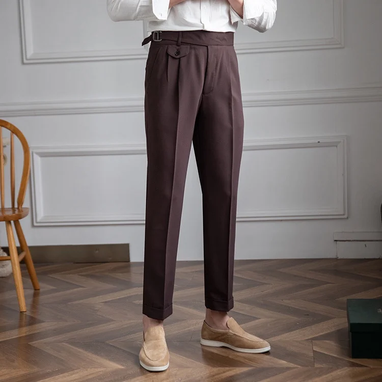 BROWN CLASSIC SIDE BUCKLE GURKHA PANTS BY ATIIRE