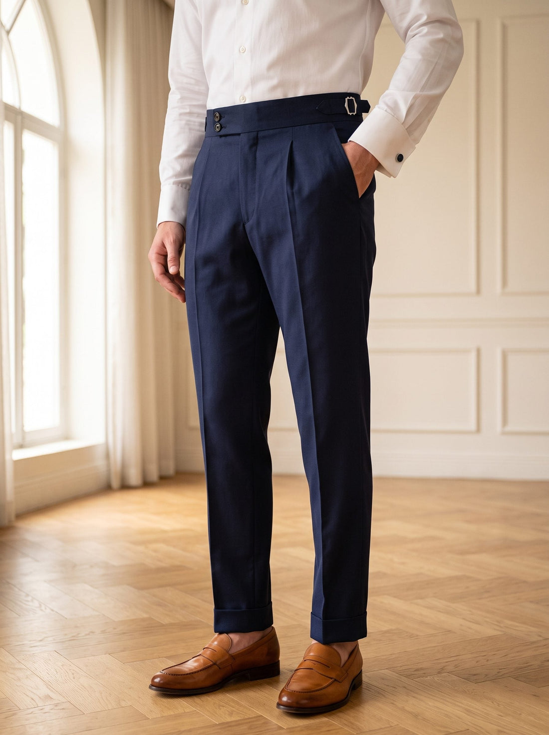 SIGNATURE BUTTONED GURKHA PANTS BY ATIIRE