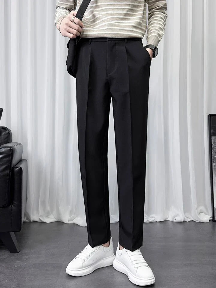 Men Semi Formal Straight Fit Korean Pants BY ATIIRE