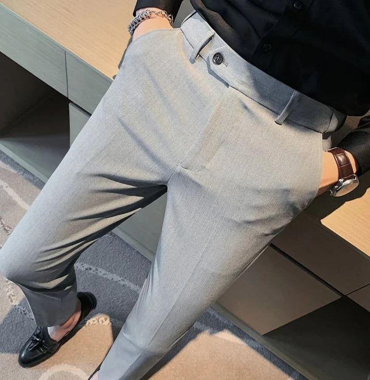 BRITISH STYLE FORMAL SUIT PANTS ASH GREY BY ATIIRE